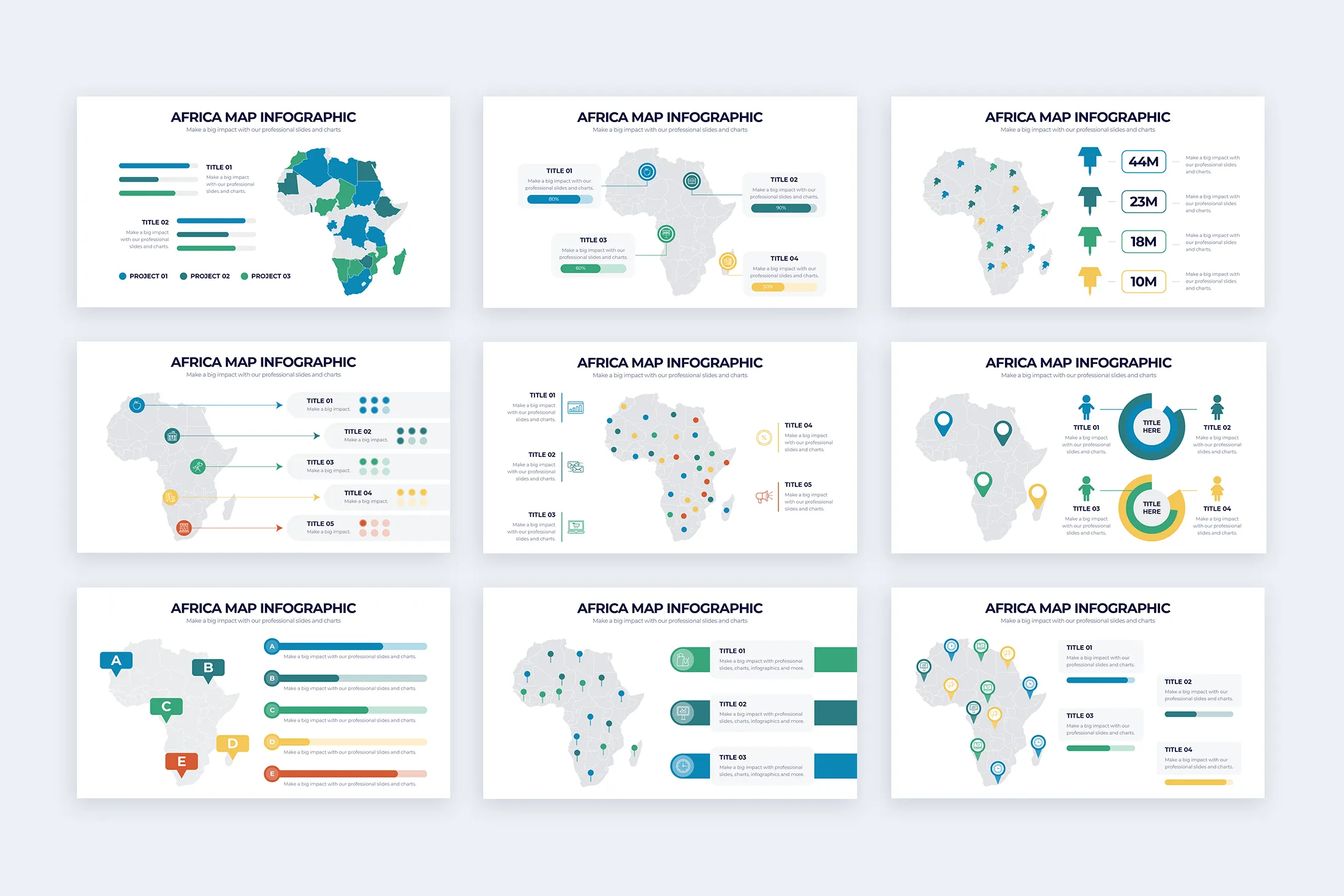 Africa Map Infographic Google Slides Template