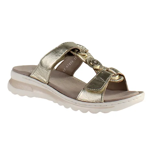 Ara Ladies Leather Mules - 47208-11 - Gold