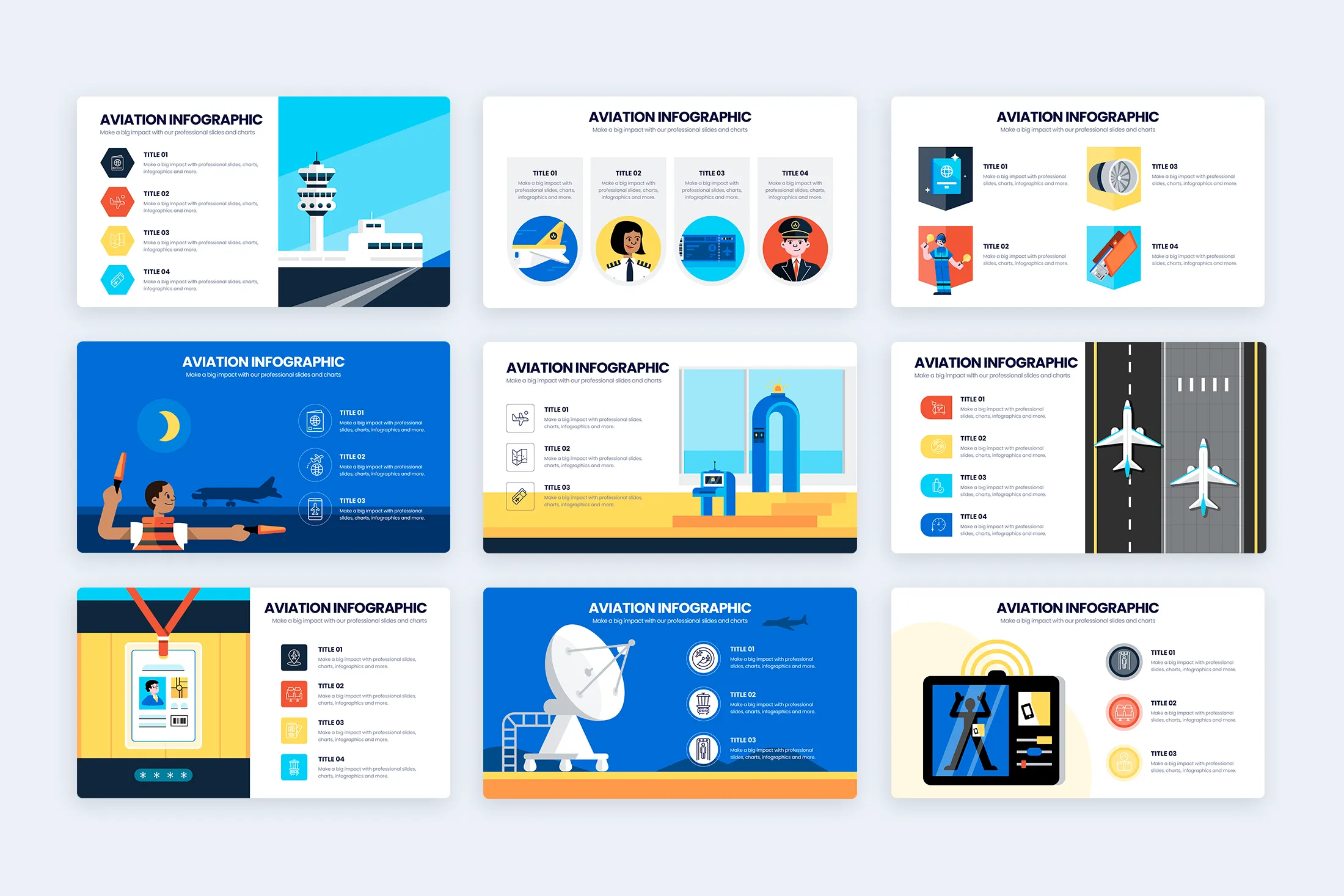 Aviation Google Slides Infographic Template