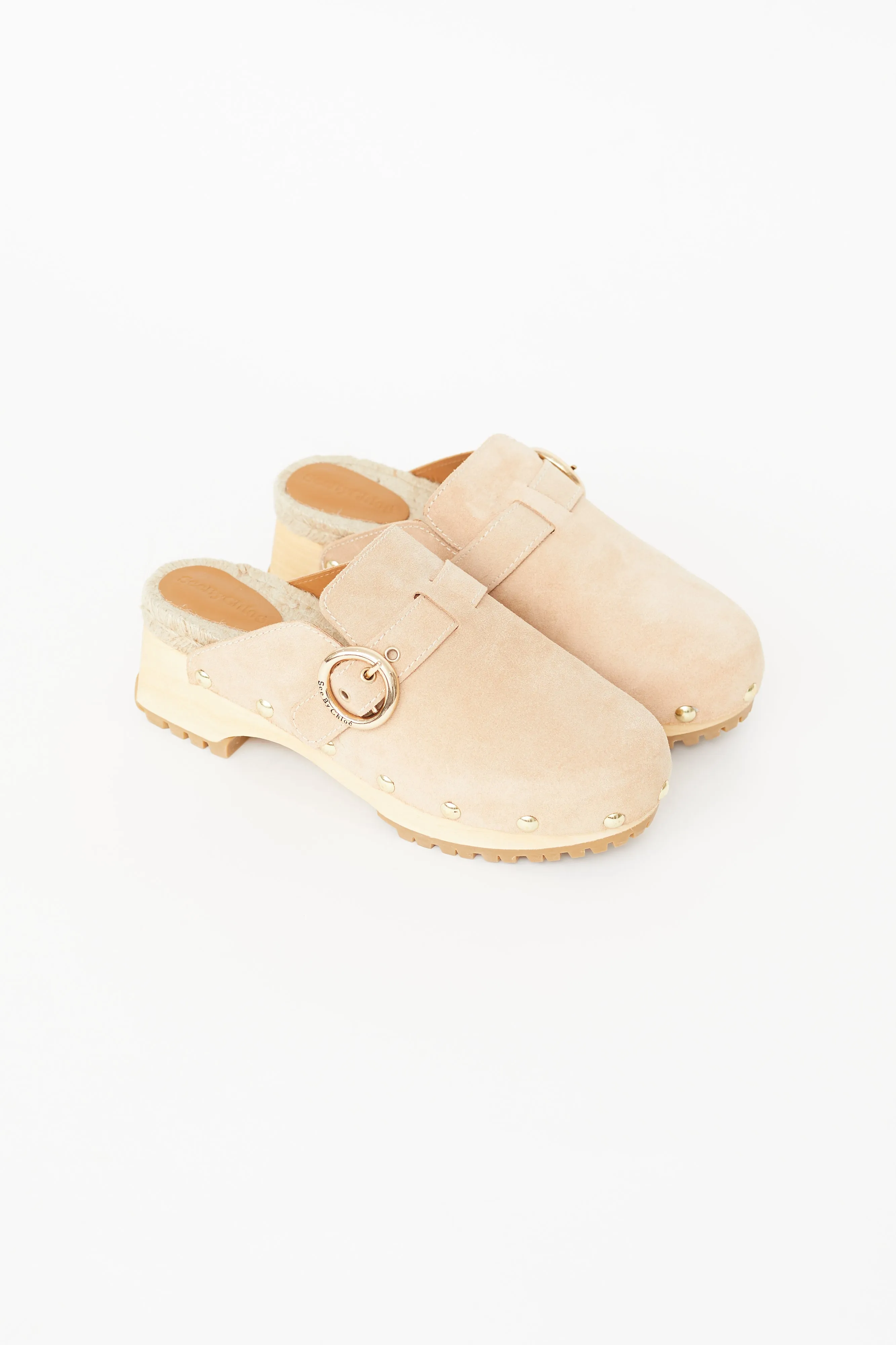 Beige Suede Viviane Clog Mule