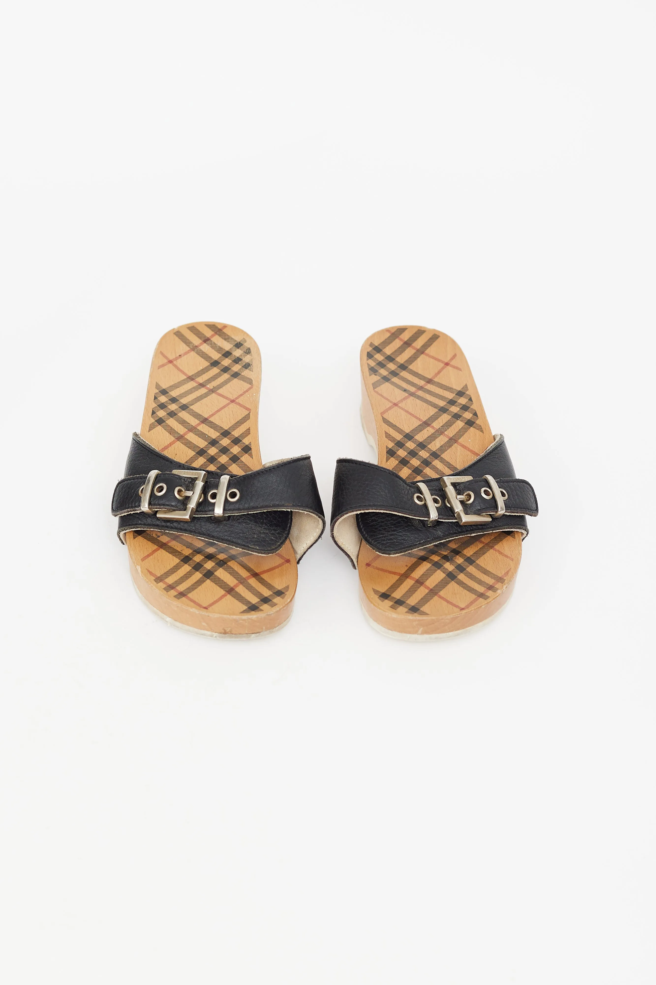 Black & Brown Nova Check Brigitte Clog