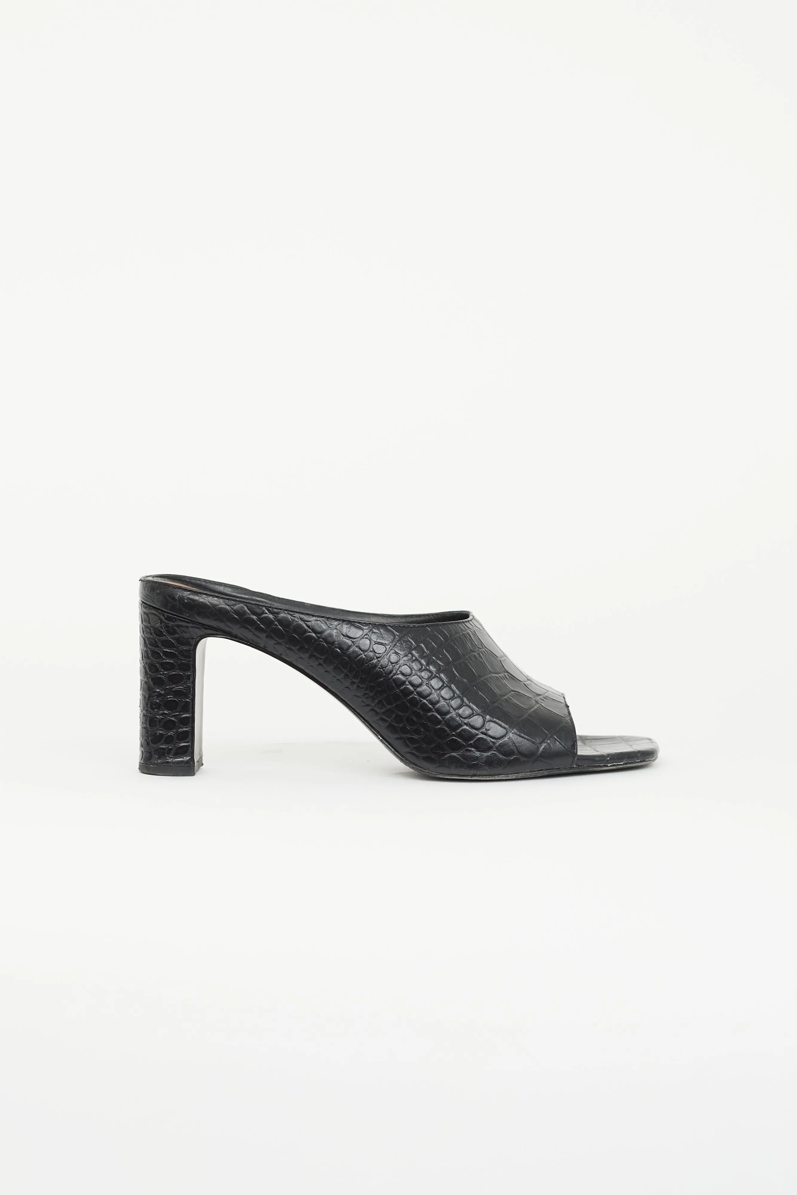 Black Luella Embossed Mule