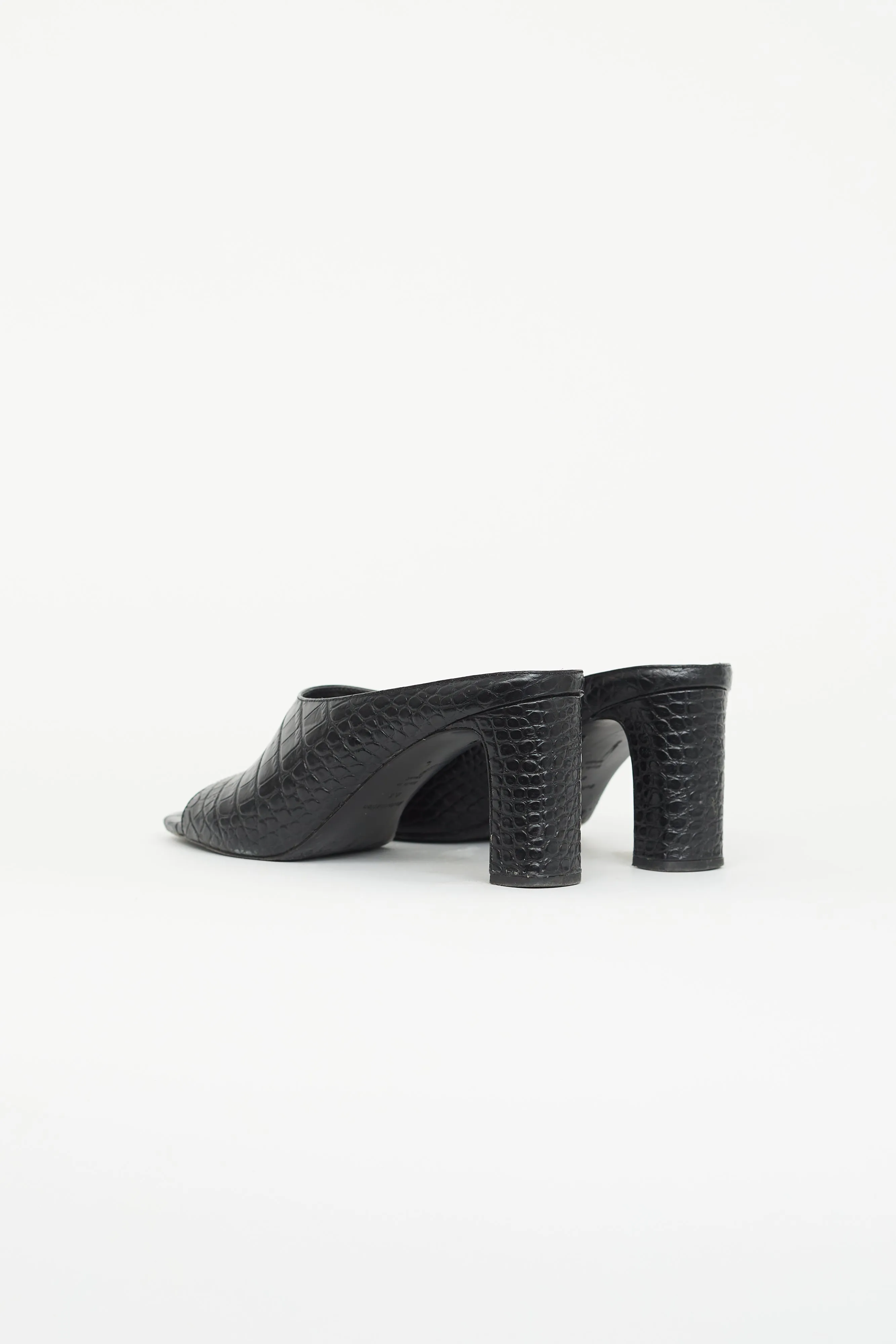 Black Luella Embossed Mule