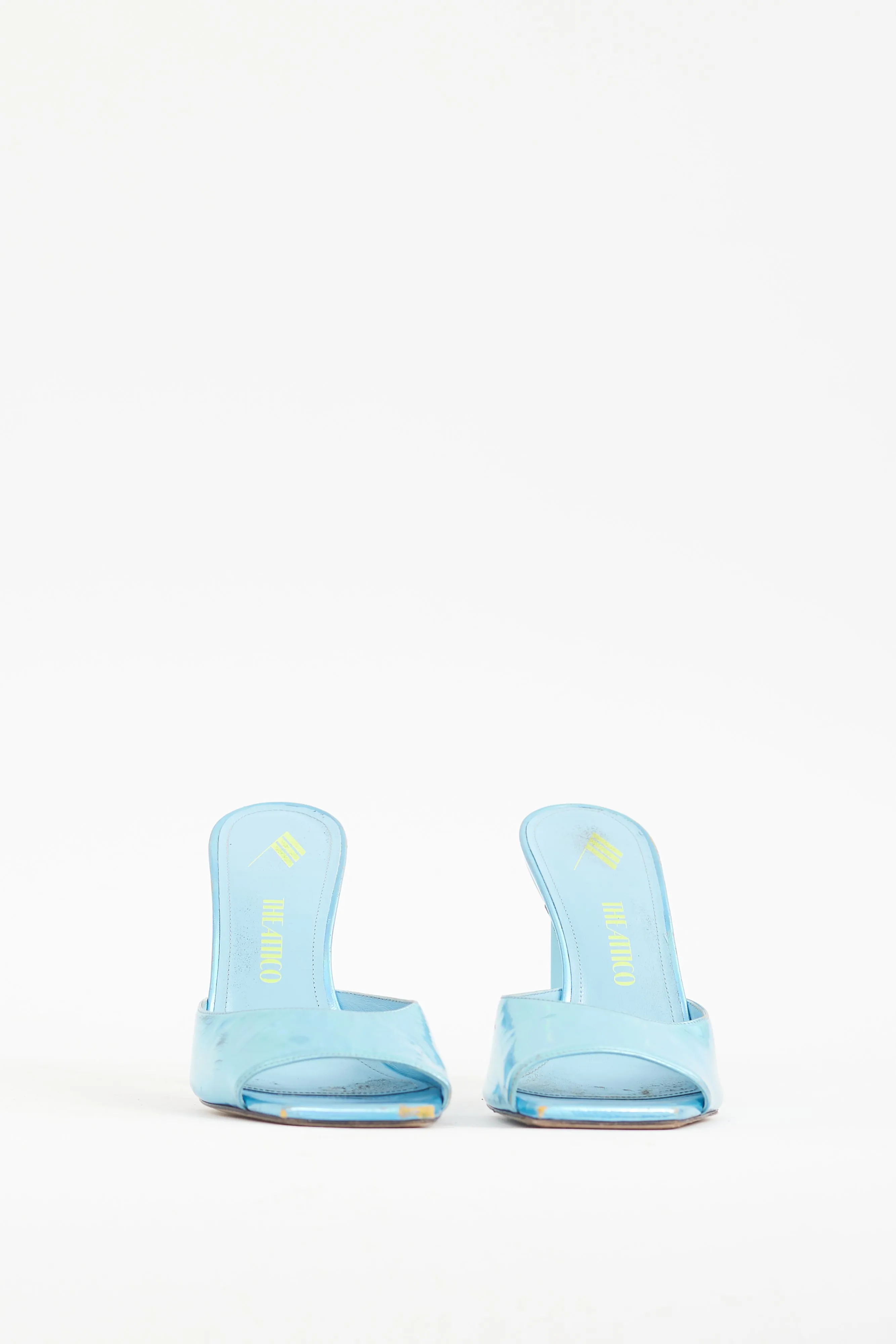 Blue Iridescent Leather Kaia Mule