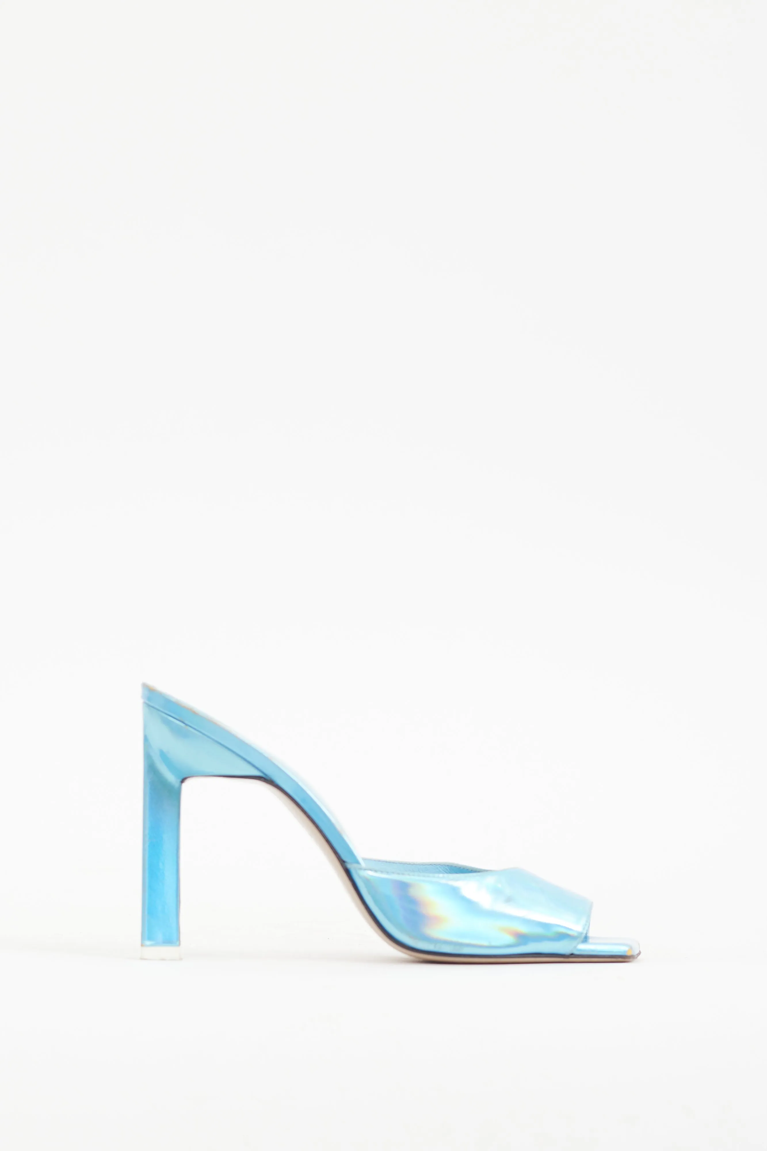 Blue Iridescent Leather Kaia Mule