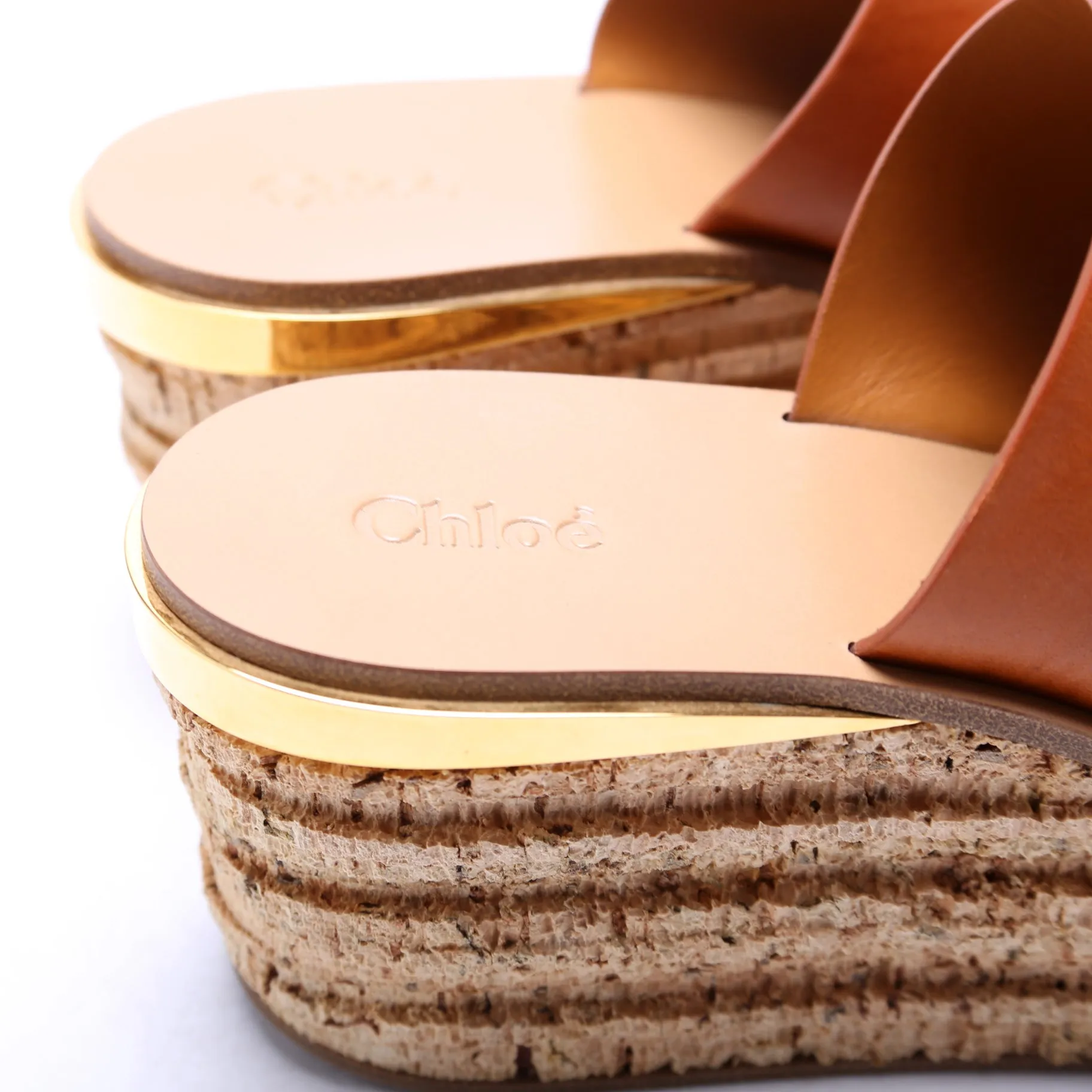 Camille Wedge Mules Size 39 Brown