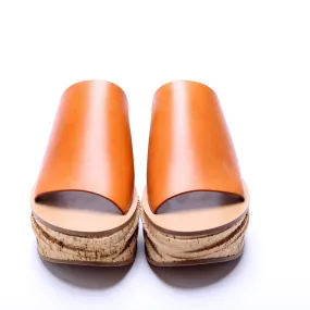 Camille Wedge Mules Size 39 Brown