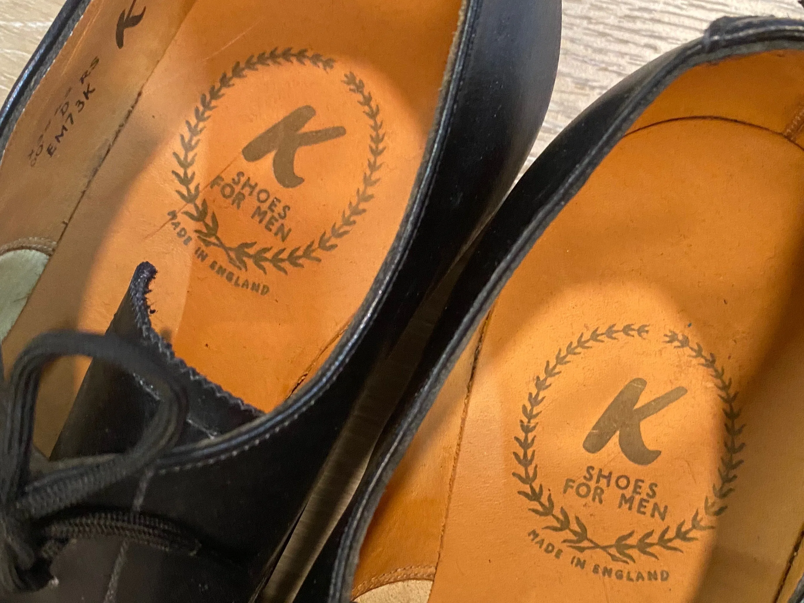 Cap Toe K Shoes Oxford Shoes 6M 38/39 (England), SOLD