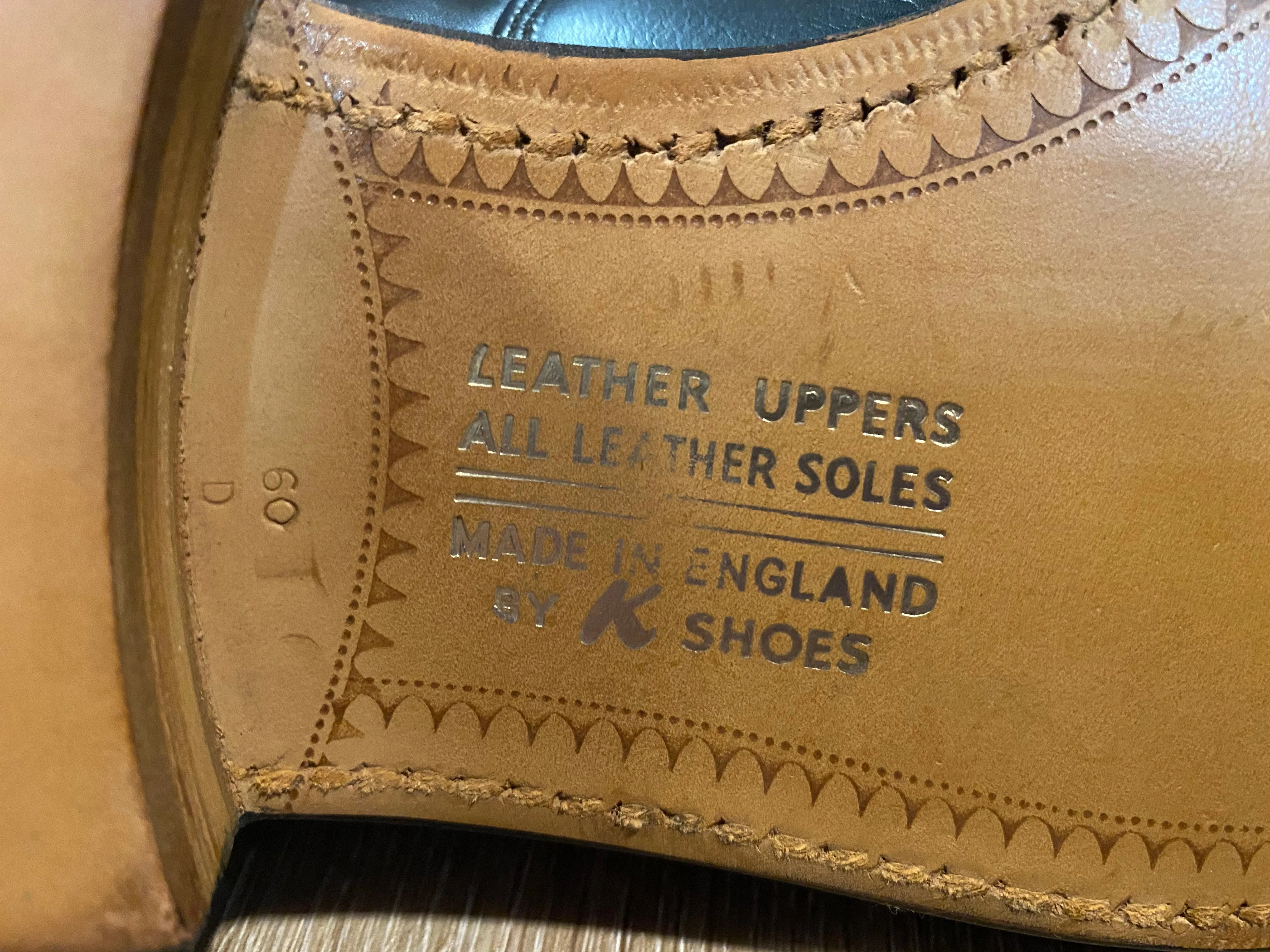 Cap Toe K Shoes Oxford Shoes 6M 38/39 (England), SOLD
