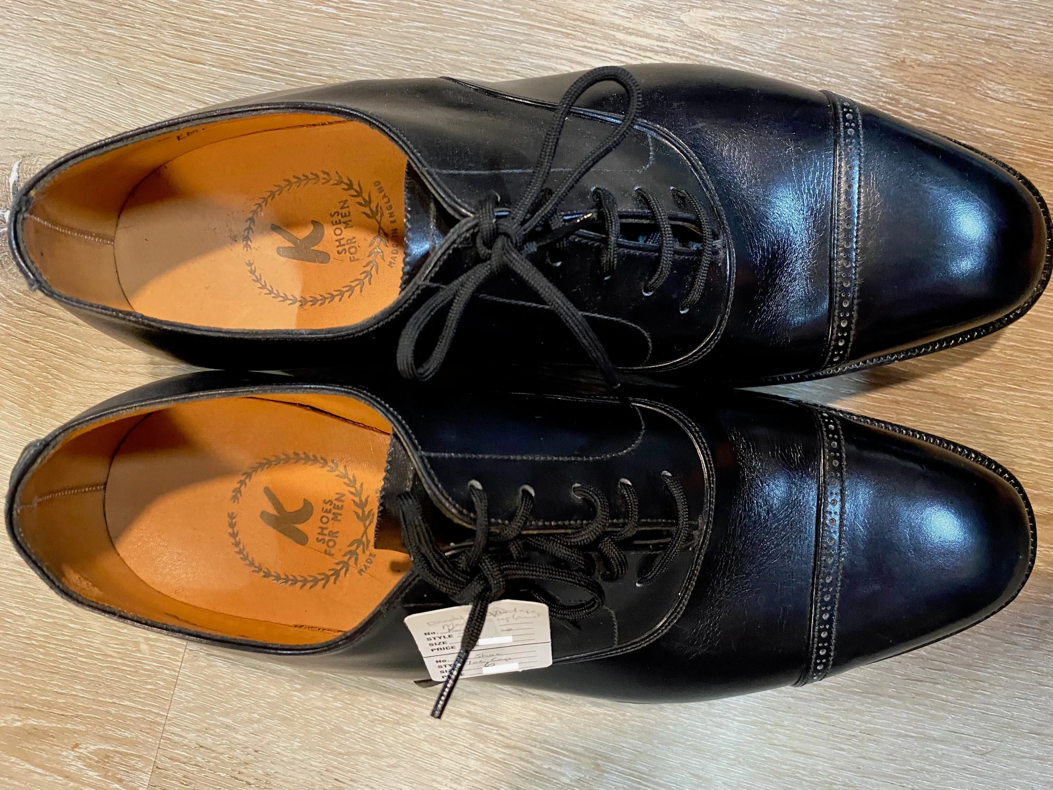 Cap Toe K Shoes Oxford Shoes 6M 38/39 (England), SOLD