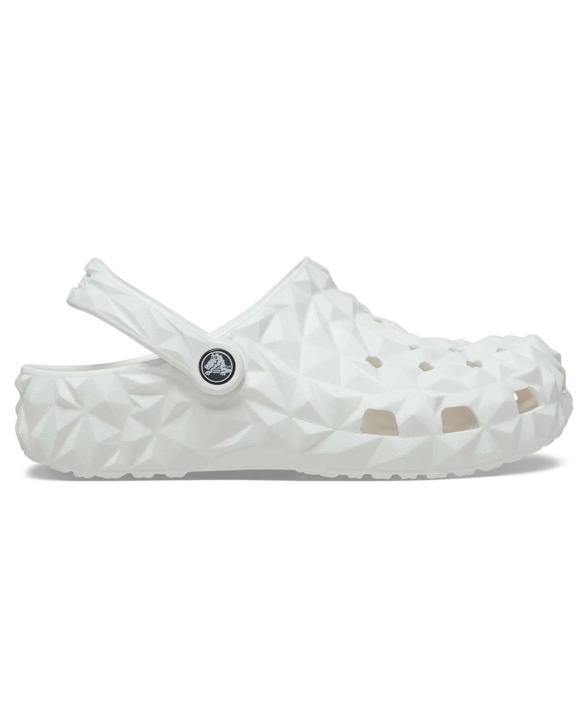 Classic Geometric Clog in White