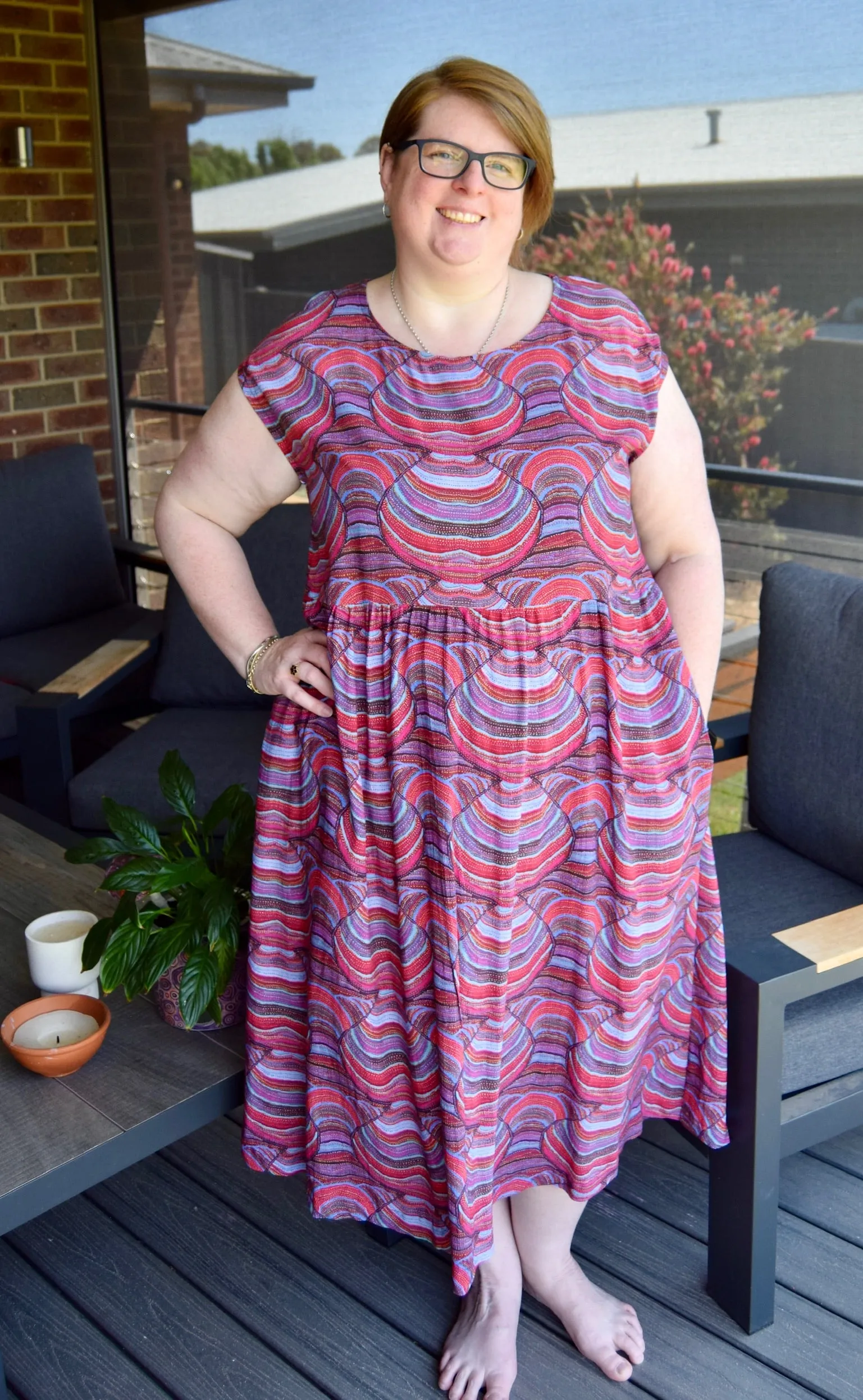 Comfy Cap-Sleeve Dress