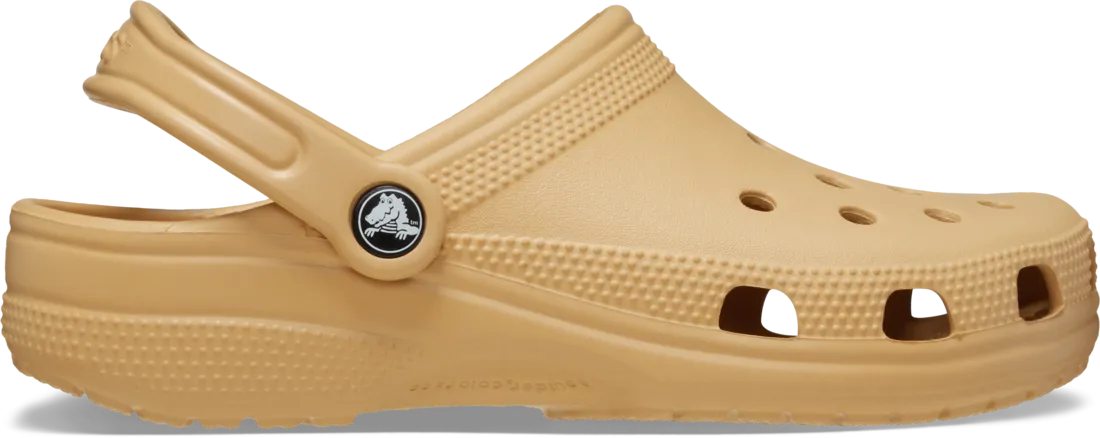 Crocs Classic Clogs Roomy Fit Sandal Clog Sandals Slides Waterproof in Wheat