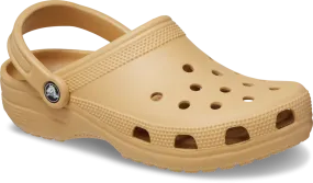 Crocs Classic Clogs Roomy Fit Sandal Clog Sandals Slides Waterproof in Wheat