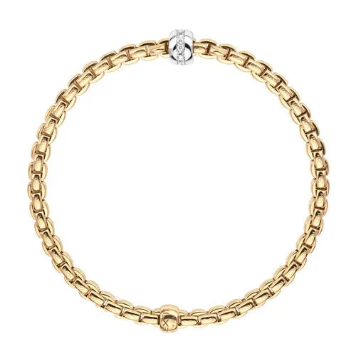 Eka Flex'it Bracelet with Diamonds, Small - 18ct Yellow Gold - 733BBBRS-GB