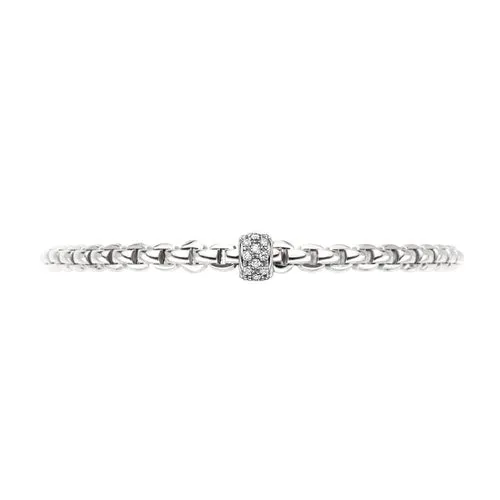 Eka Flex'it Diamond Pavé Bracelet, Medium - 18ct White Gold - 733BPAVEM-B