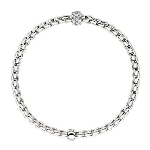 Eka Flex'it Diamond Pavé Bracelet, Medium - 18ct White Gold - 733BPAVEM-B