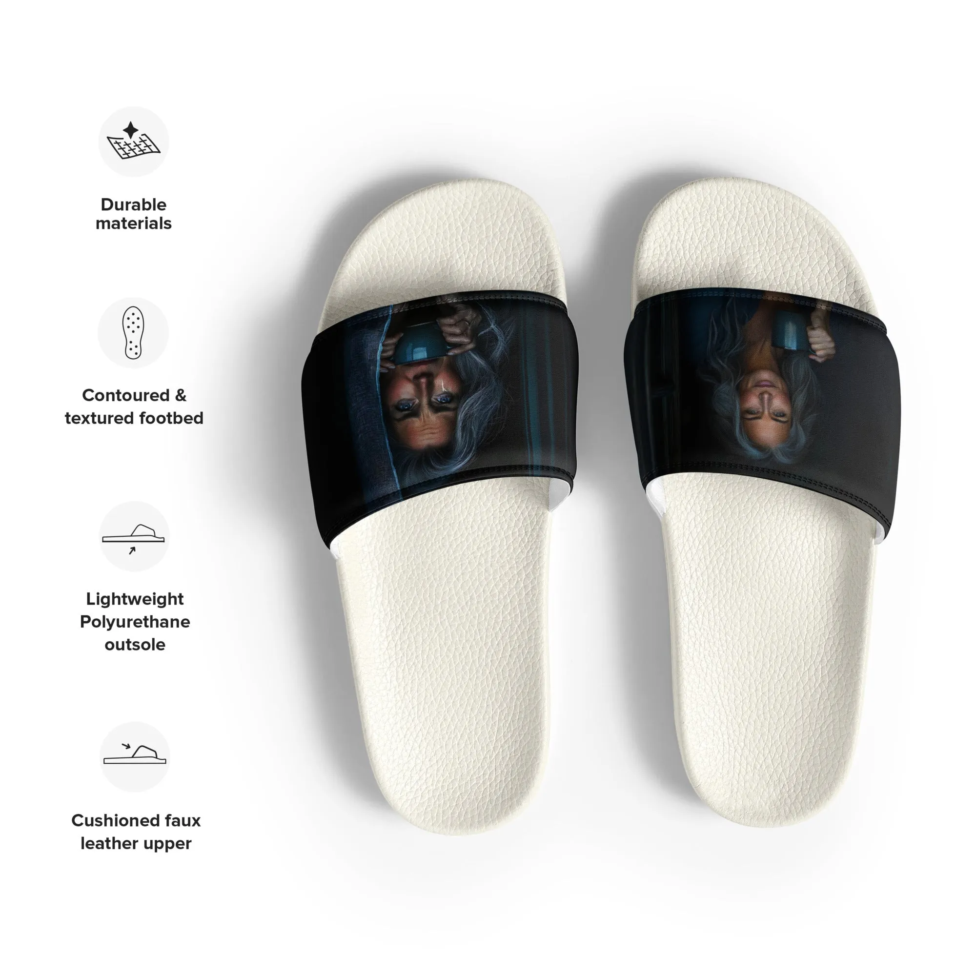 Happiness Masked Women's slides