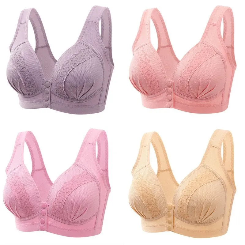 Hot Sale 50% OFF2024 Front Button Breathable Skin-Friendly Cotton Bra