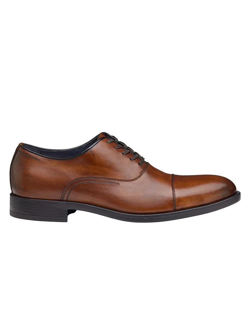 J & M Collection Flynch Cap Toe in Tan Italian Calfskin