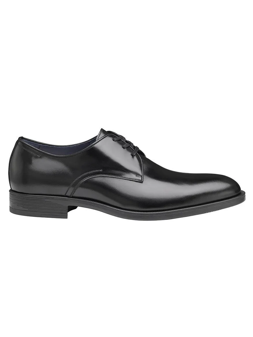 J & M Collection Flynch Plain Toe in Black Italian Calfskin