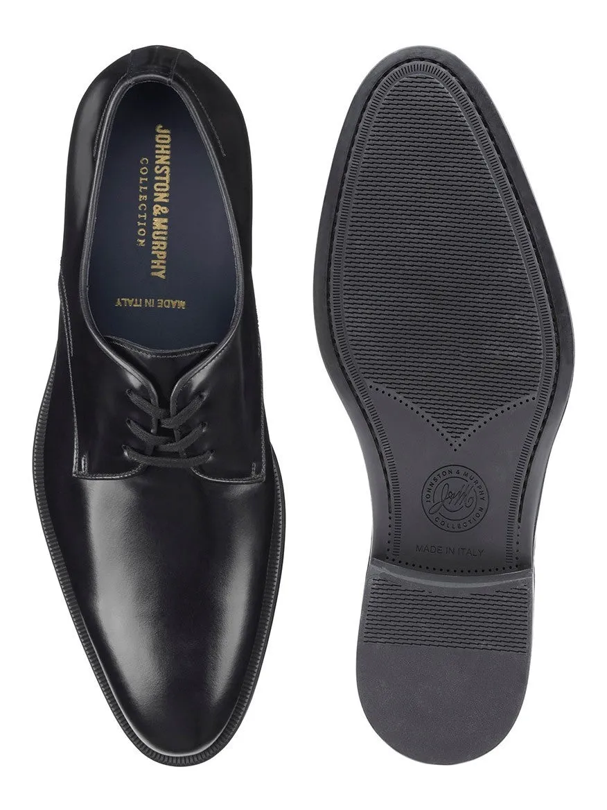 J & M Collection Flynch Plain Toe in Black Italian Calfskin