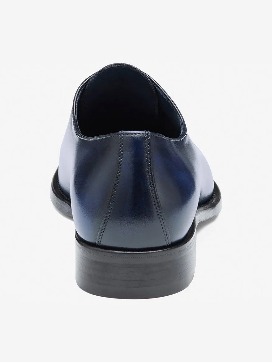 J & M Collection Larson Plain Toe in Navy Italian Calfskin
