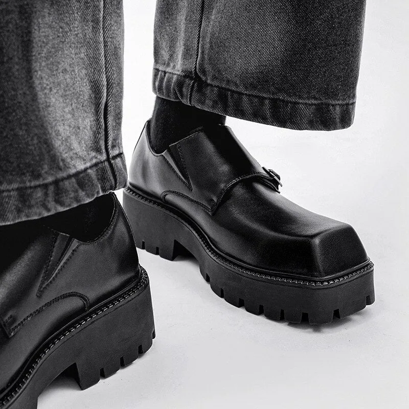 New Men Leather Platform Oxfords