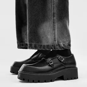 New Men Leather Platform Oxfords