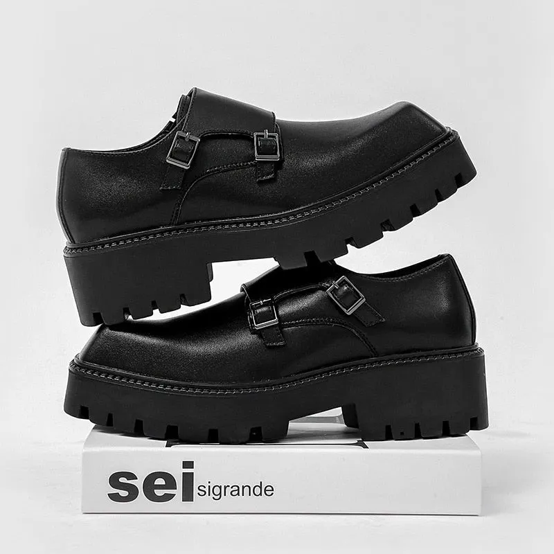New Men Leather Platform Oxfords