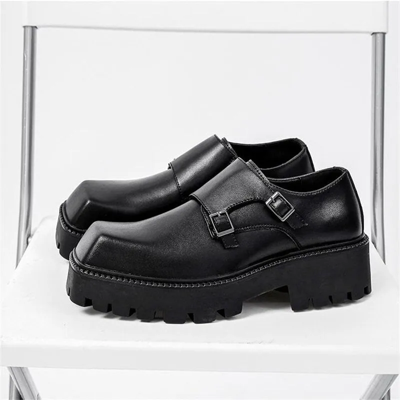 New Men Leather Platform Oxfords