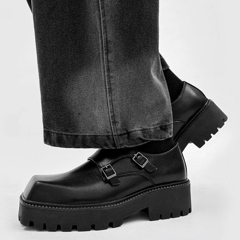 New Men Leather Platform Oxfords