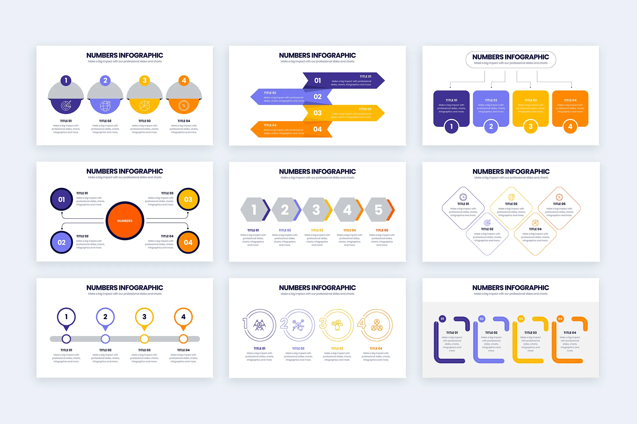 Numbers Google Slides Infographic Template