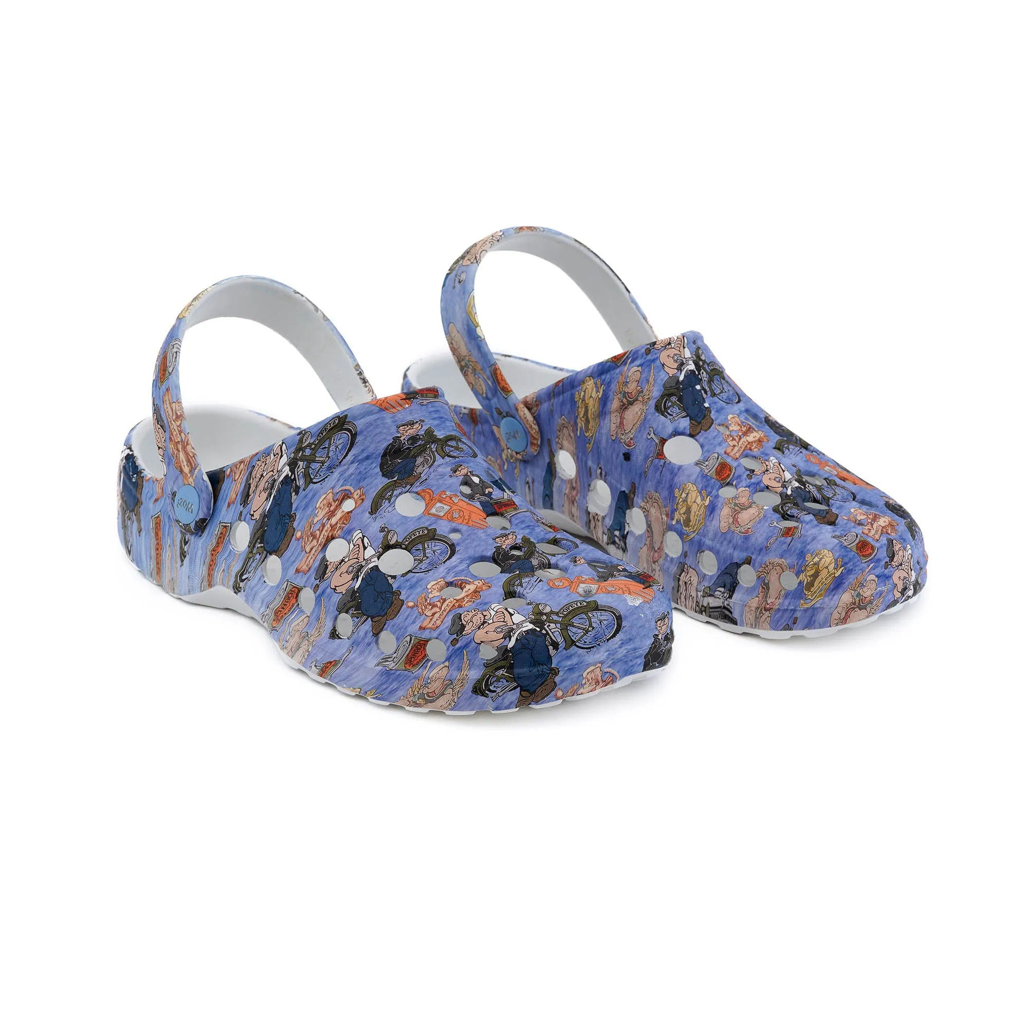 Popeye Biker Print  Clogs