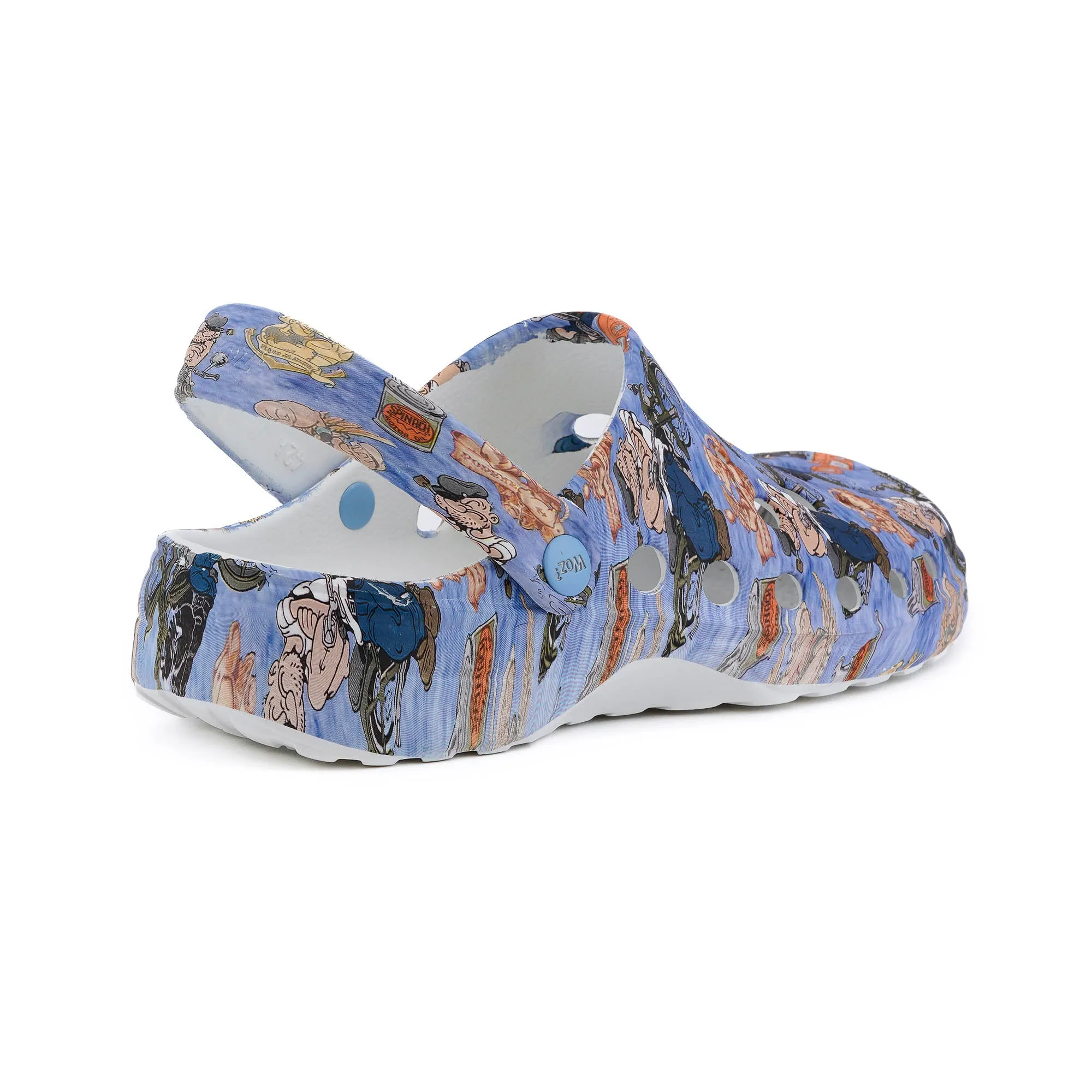 Popeye Biker Print  Clogs