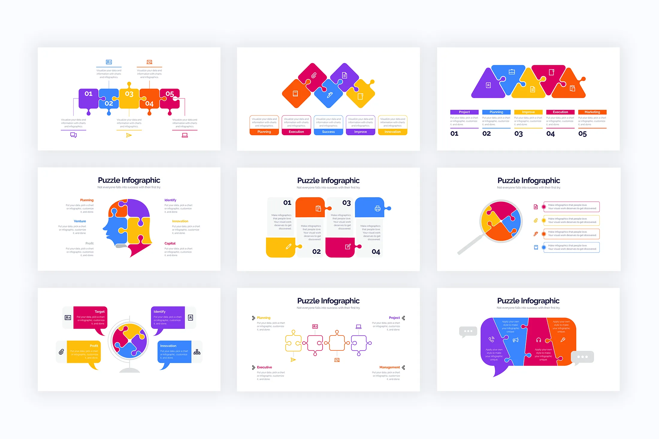 Puzzle Google Slides Infographics