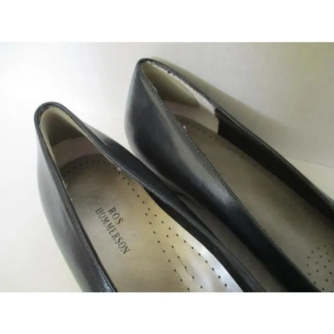 Ros Hommerson Navy Black Square Toe Navyblack Flats Size Us