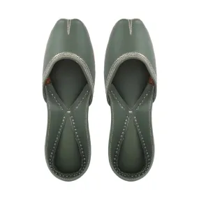 Sage Green Jutti  | Finely Crafted | Summery | Casual Day Comfy Wear