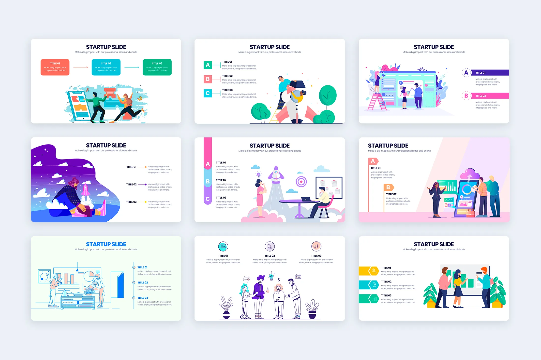 Startup Slides Illustrator Infographic Template