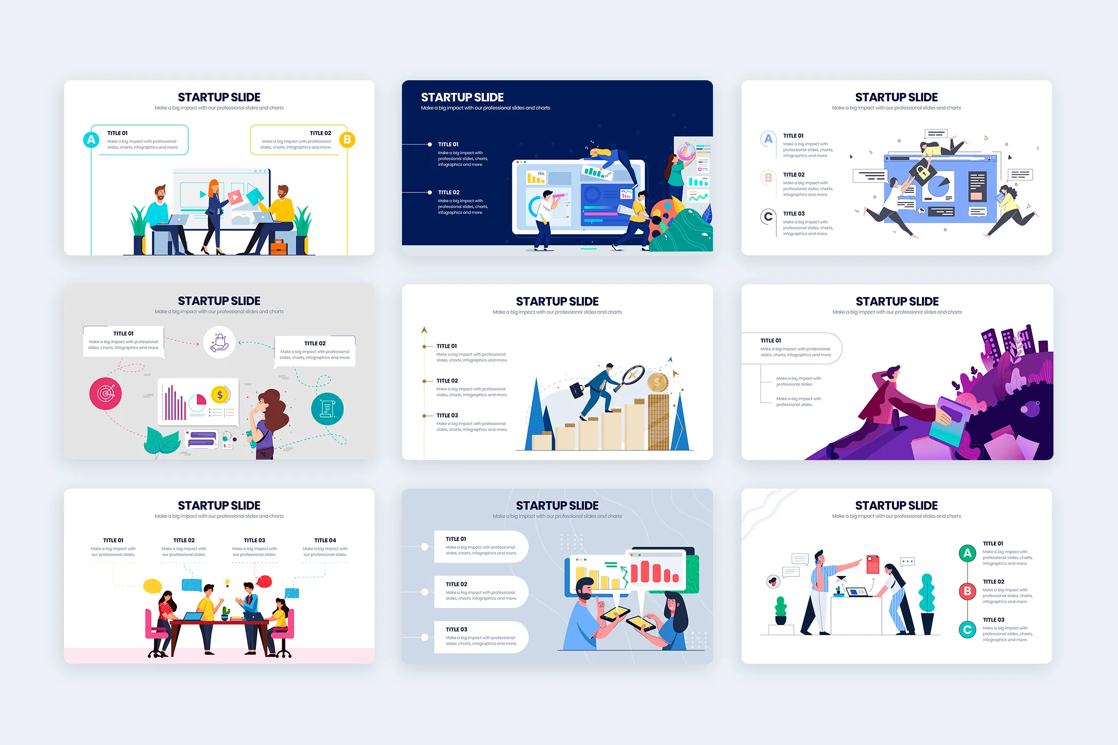 Startup Slides Illustrator Infographic Template