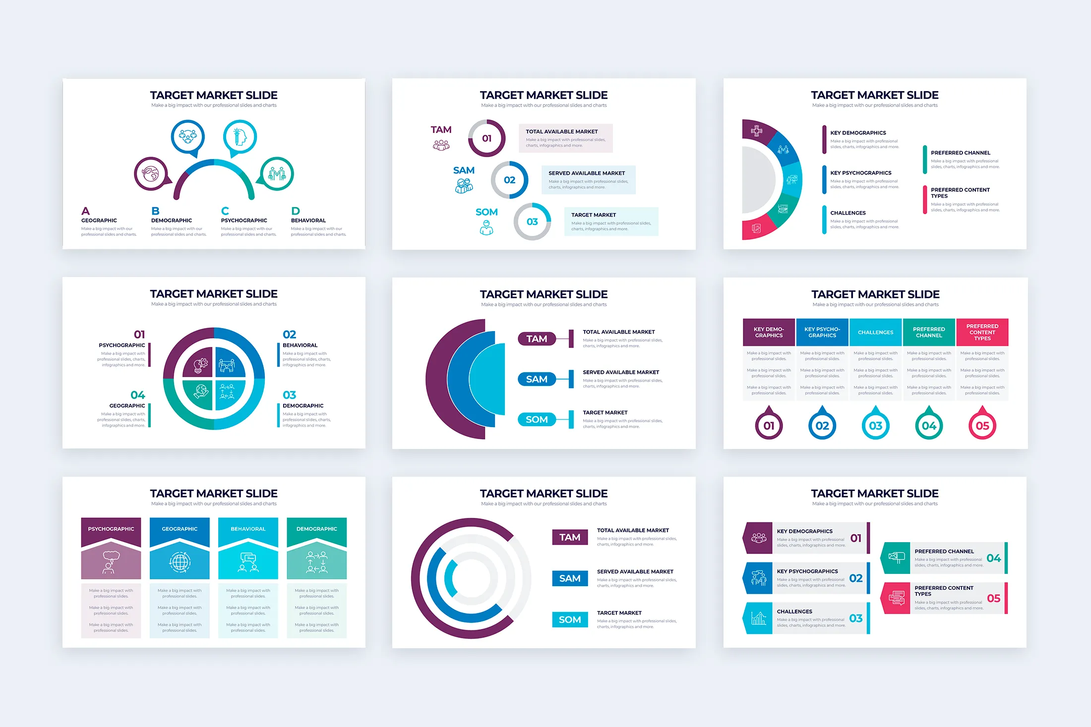 Target Market Google Slides Infographic Template