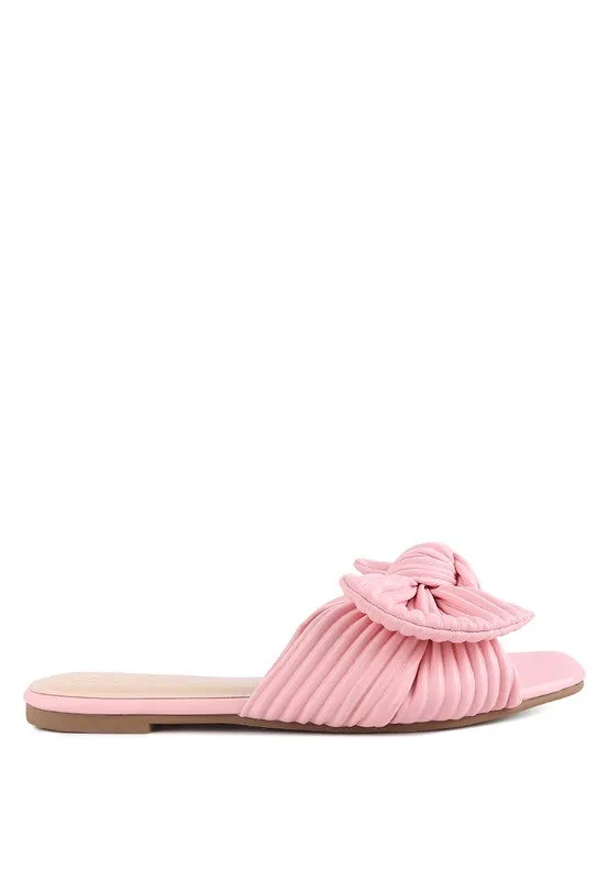The Rag Company Little Jane Textured Bow Slider Flats