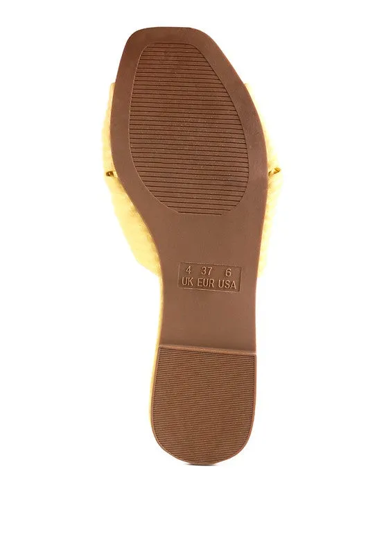 The Rag Company Little Jane Textured Bow Slider Flats