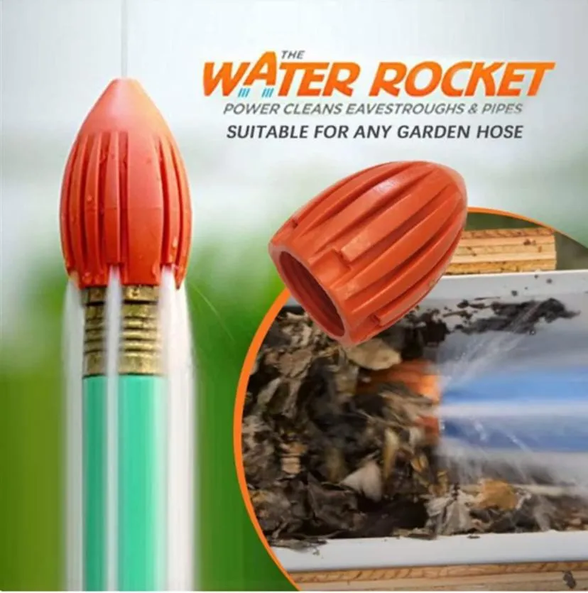 Water Rocket water hose nozzle for Gutter Pressure Roof Cleaner Nozzle
